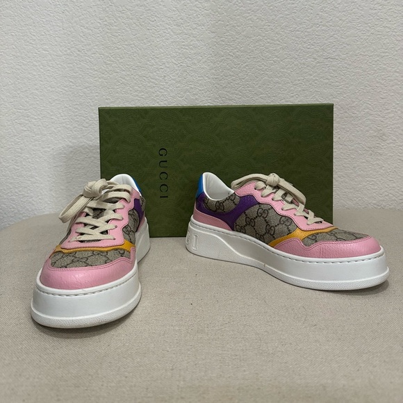 Gucci GG Multicolored Monogram Sneakers - Picture 1 of 6